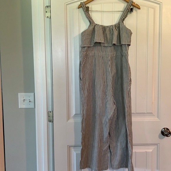 Zara Basic Boho Jumper Romper 100% Cotton Cropped Wide leg Size - Picture 7 of 9